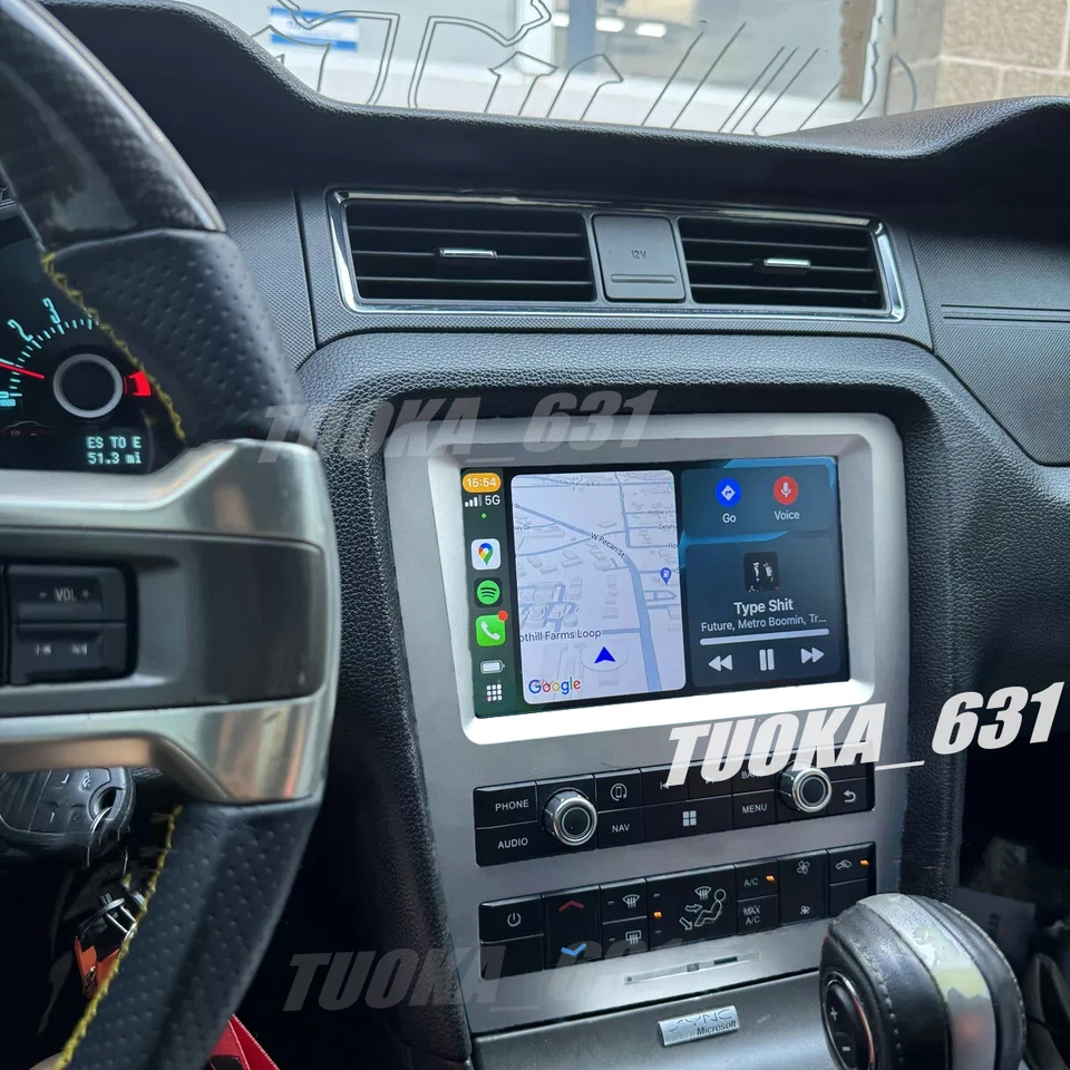 For 2010-2014 Ford Mustang Car Stereo Radio GPS Navi WIFI  9" Android 13 Carplay Foto 2 de 4