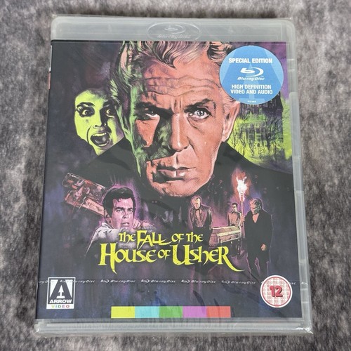 The Fall Of The House Of Usher Blu-ray NEW Sealed - 1960 Horror Arrow Video - Foto 1 di 3
