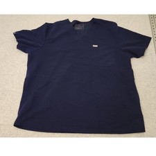 Figs Scrub Top Mens XXL Navy Chisec Technical Collection Stretch Pockets PILING