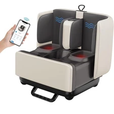 COMFIER 2 in 1 Foot Massager Machine,Shiatsu Foot and Calf Massager with Heat...