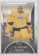 2021-22 Upper Deck Series 2 UD Canvas Black Juuse Saros #C166 2o7