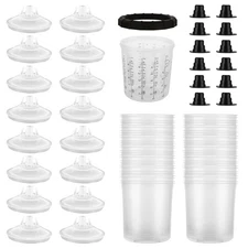 25 Pack Disposable Paint Sprayer Cup Liners and Lid System for Spray , Paint ...