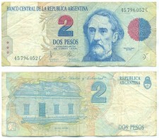 ARGENTINA NOTE 2 PESOS (1997) POU-PIERRI SUFFIX C B# 3022 P 340b