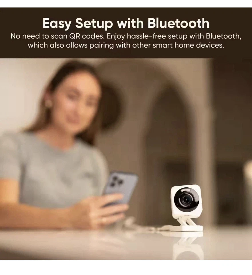 Cámara de seguridad inteligente enchufable $100 Cam v4 Wi-Fi 2.5K QHD visión nocturna 1C3 Foto 2 de 4