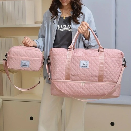 Women Ladies Gym Bag Waterproof Large Weekend Travel Holdall Duffle Bags Luggage - Picture 10 of 28