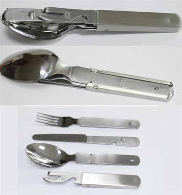 BW Cutlery OFW - 4 Pieces, Stainless Steel 207g, Knife, Fork, Spoon, Can Opener