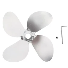 Wood Stove Fan with 4 Heat Powered Aluminum Alloy Blades for Fireplace