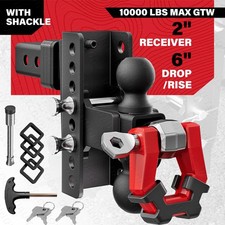 Adjustable Trailer Hitch 6 Droprise With Shackle Fits 2 Receiver Only Adjustable Trailer Hitch 6 Droprise With Shackle Fits 2 Receiver Only