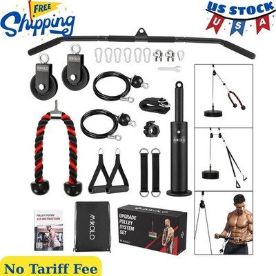 Upgraded Weight Lift Pulley System - LAT Pulley Attachments with Adjustable