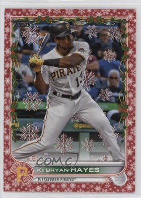 2022 Topps Holiday Mega Box Red Metallic 49/99 Ke'Bryan Hayes #HW122 he0