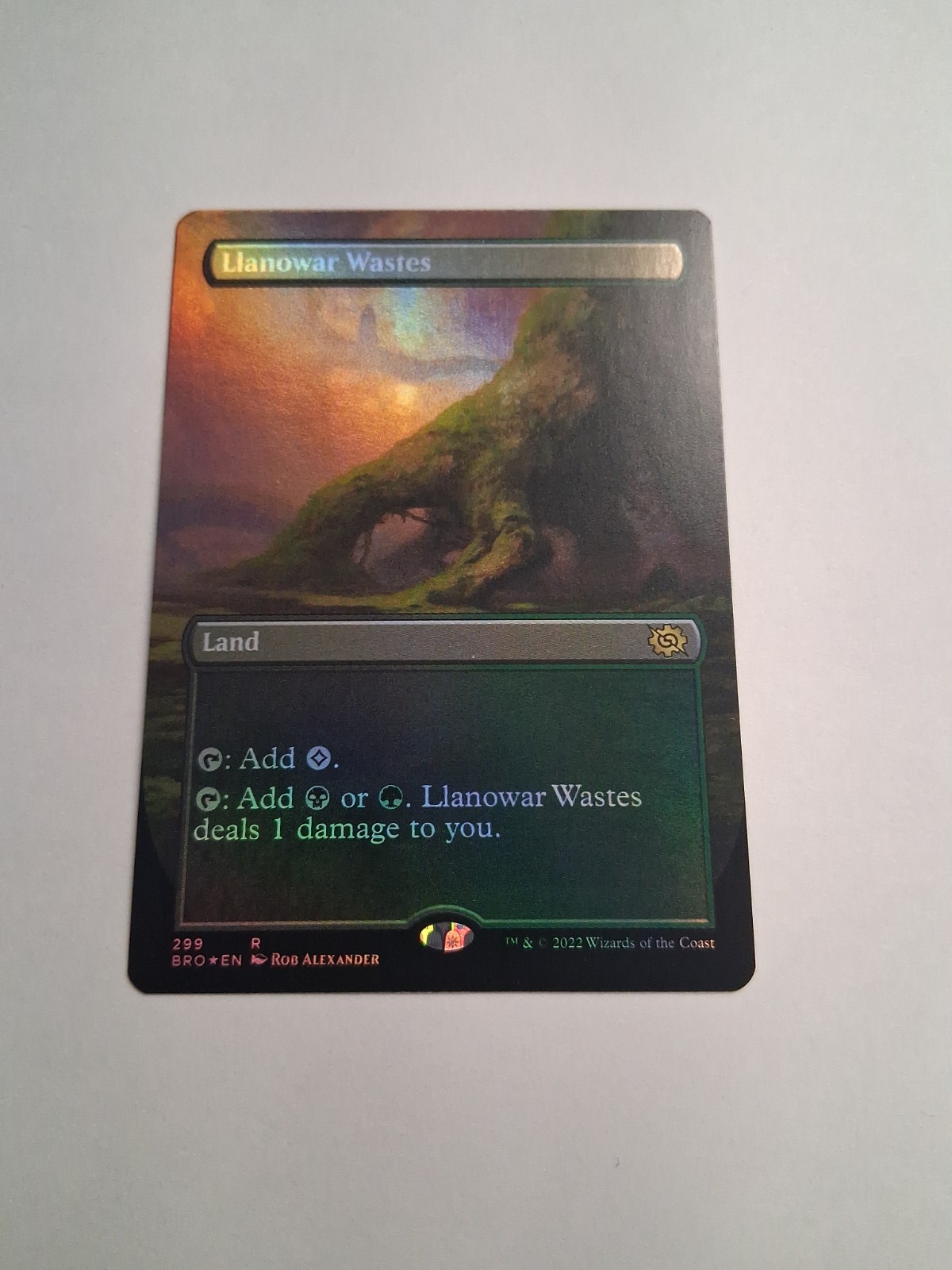 MTG Llanowar Wastes (Borderless) The Brothers' War Foil