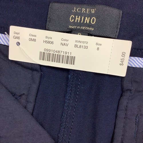 J Crew Chino Shorts Women's 8 32X4 Navy Blue Preppy Mid Rise Nautical Beach - Picture 5 of 10