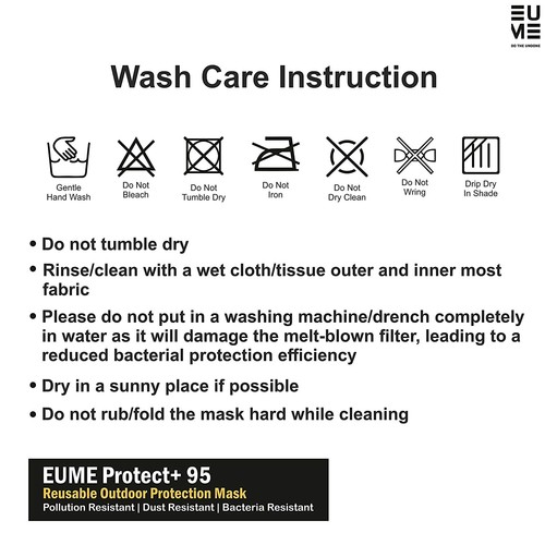 EUME Protect+ Face Mask Washable, Reusable 4 Layered Protection, unisex - Picture 5 of 6