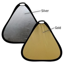 Fotodiox 32in 80cm 2-in-1 Collapsible Teardrop Reflector Disc - Silver/Gold
