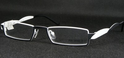 NA UND? MARION RAMM 02F275 W MATTE BLACK /WHITE UNIQUE RARE EYEGLASSES 49-18-145