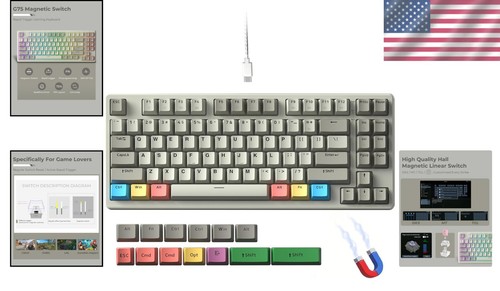 Rapid Trigger Gaming Keyboard with Adjustable Magnetic Switch & RGB Backlight - Picture 2 of 10