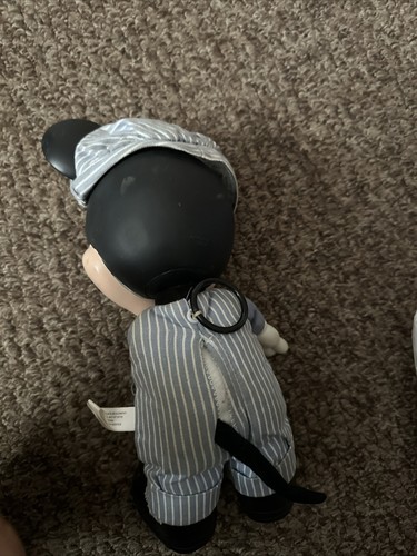 Mickey Mouse Talking Train Conductor Pull String Doll 12" Vinyl Disney Vintage - Picture 2 of 6