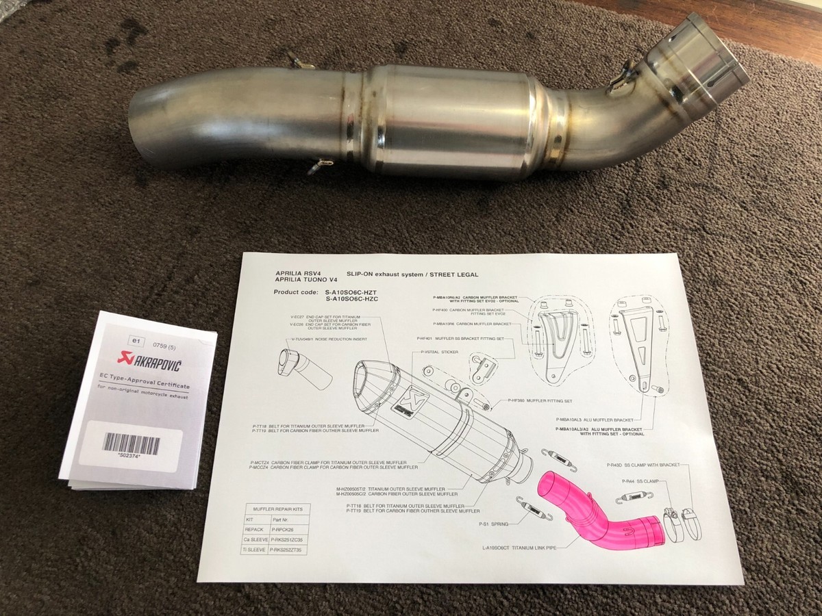 135636 パクリオ　BBP Akrapovic catalyst linkpipe Katalysator Rohr Aprilia RSV4 09