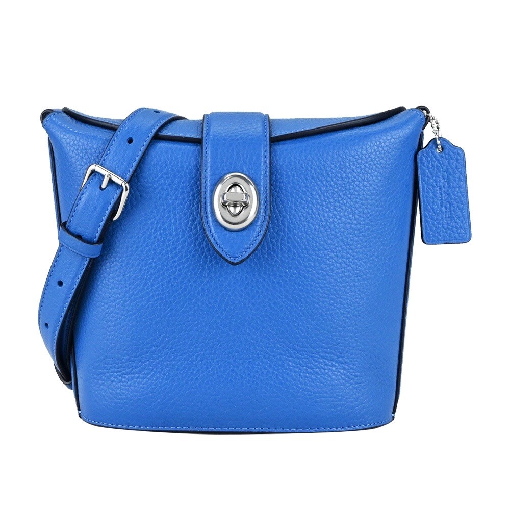 COACH Leather Addie Crossbody Vivid Blue C2814
