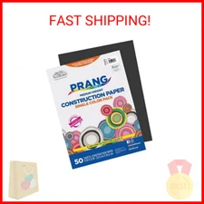 Prang (Formerly SunWorks) Construction Paper, Black, 9" x 12", 50 Sheets