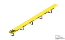 NEW FGS-KTW2-E ADC TE COMMSCOPE 4x2 VERTICAL 1.5" SLOTTED DUCT KIT 6 FT YELLOW