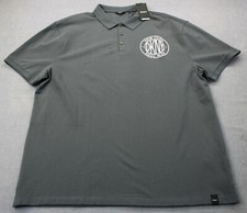 DKNY New York Embroidered Logo Mens Gray Short Sleeve Polo Shrt NWT XL 70