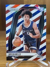 Jaylen Wells 2024-25 Panini Prizm - Red White & Blue Prizm (RC) #239 Grizzlies