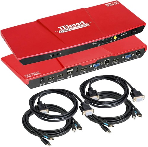HDMI Dual Monitor KVM Switch UHD 4K 