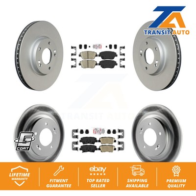 Front Rear Ceramic Pads And Coated Disc Brake Rotors Kit For Kia Optima