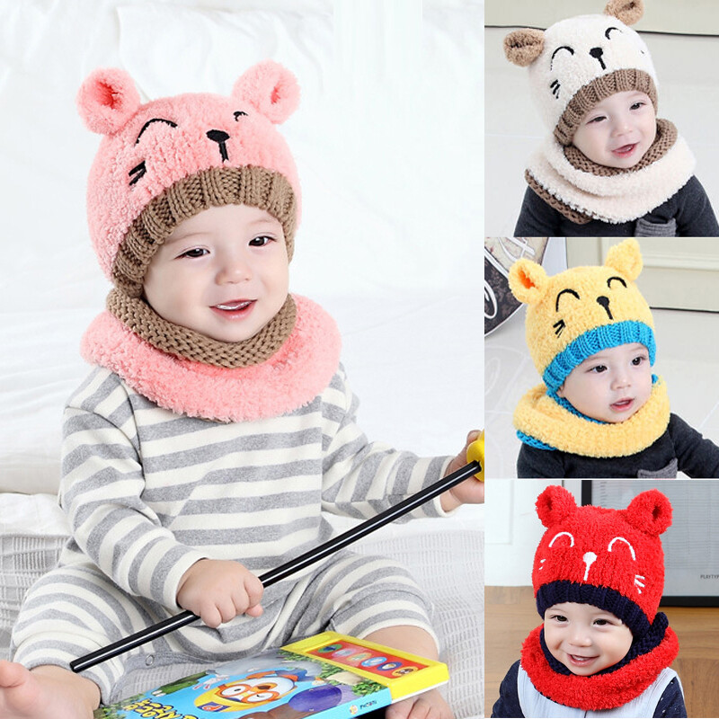 Baby Knitted Pom Pom Hat Boy Girl Winter Bobble Mummy Daddy Prince Princess  0-3Y