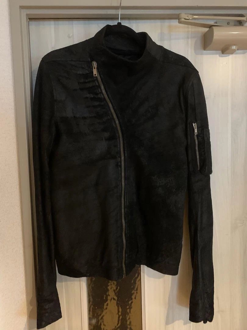 Rick Owens Riders Jacket Leather Single Blouson Men USA XS Black