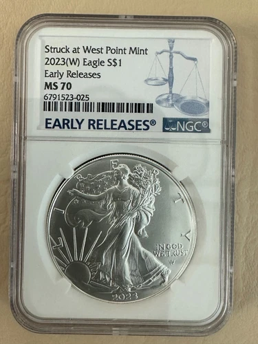 2023 W Silver Eagle NGC MS70 - Early Releases Struck at West Point Mint