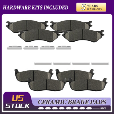 Front Rear Ceramic Brake Pad For 1997-2004 Ford Expedition F-150 F-250 Lincoln