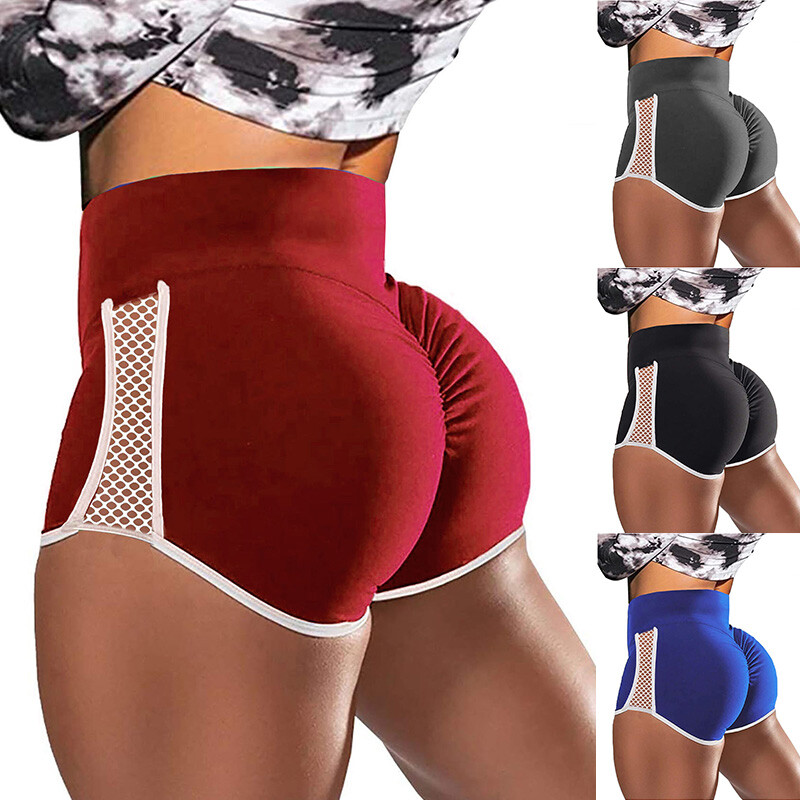 Womens High Waist Shorts Butt Lift Yoga Pants Scrunch Booty Workout Leggings HOT