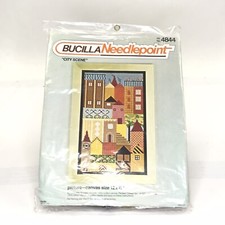 Bucilla Needlepoint City Scene 4844 New Unopened Complete Canvas Size 12  X 19  