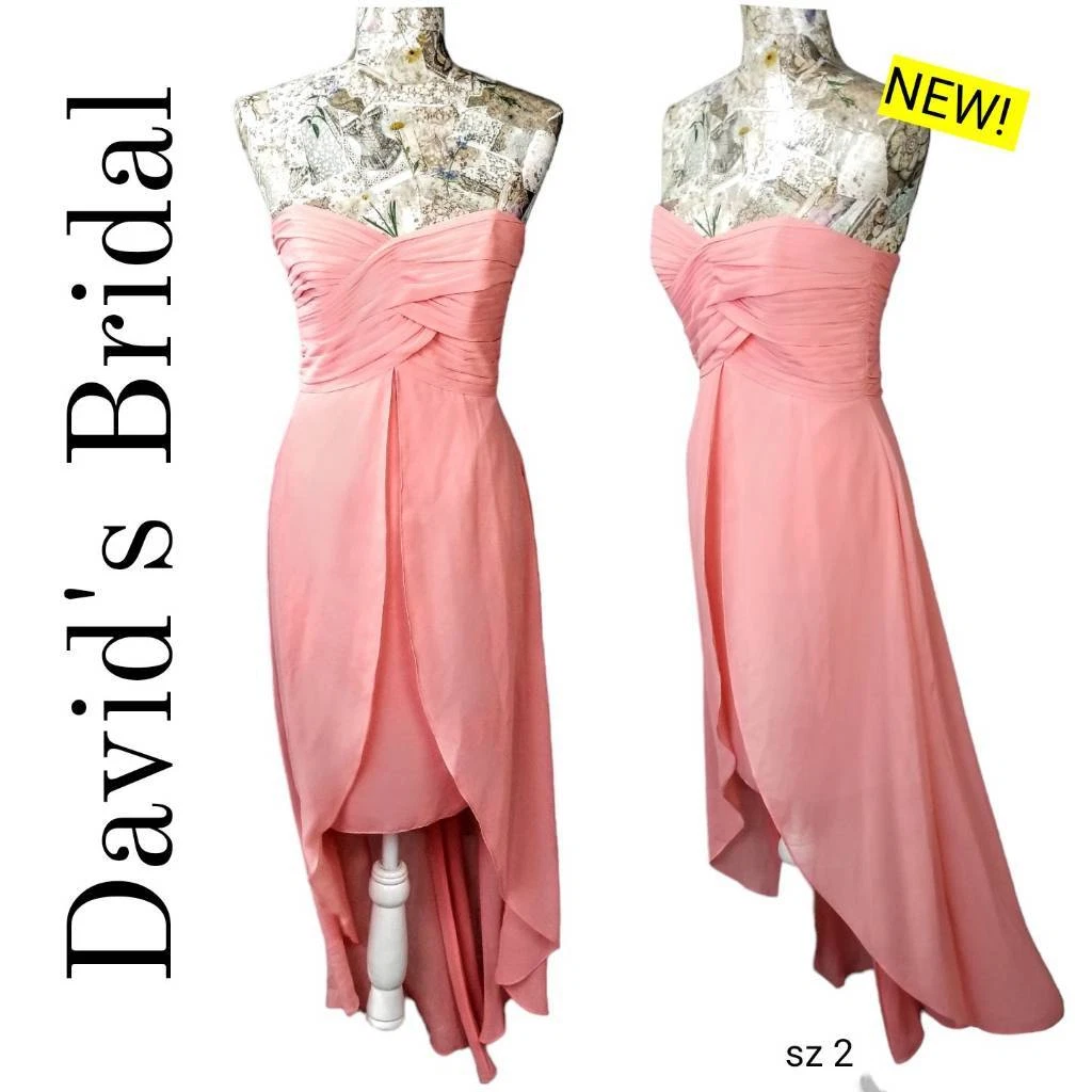 David's bridal high low cheap dress