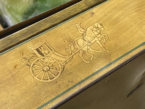 Vintage Metal Box With Painted Romantic Scene - Picture 10 of 12