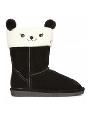 BEARPAW Women's Accessories Knit Cuff Boot Topper Ivory With Teddy Bear Ears