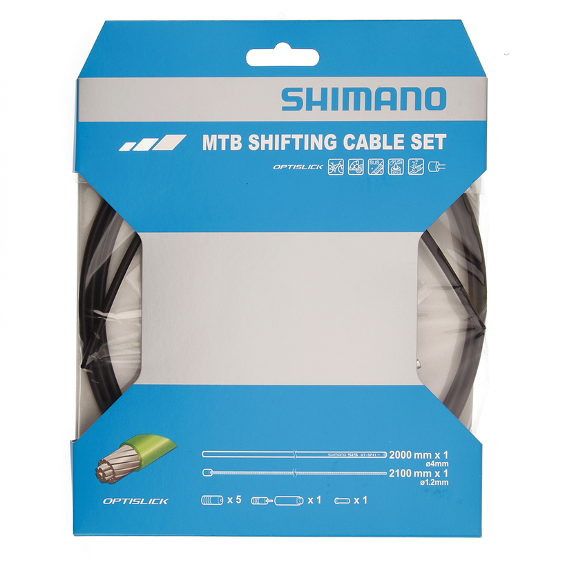 shimano mtb shift cable set optislick