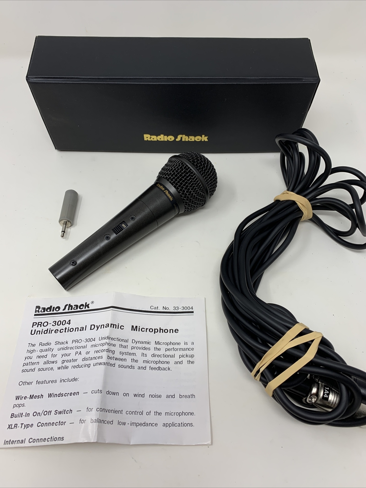 VTG Radio Shack Pro3004 Unidirectional Dynamic Microphone IMP 600 ohm W/ Cord eBay