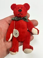 Boyd’s Bears T. F. Wuzzies Mini Red 5" Jointed Teddy Bear w/ Tag