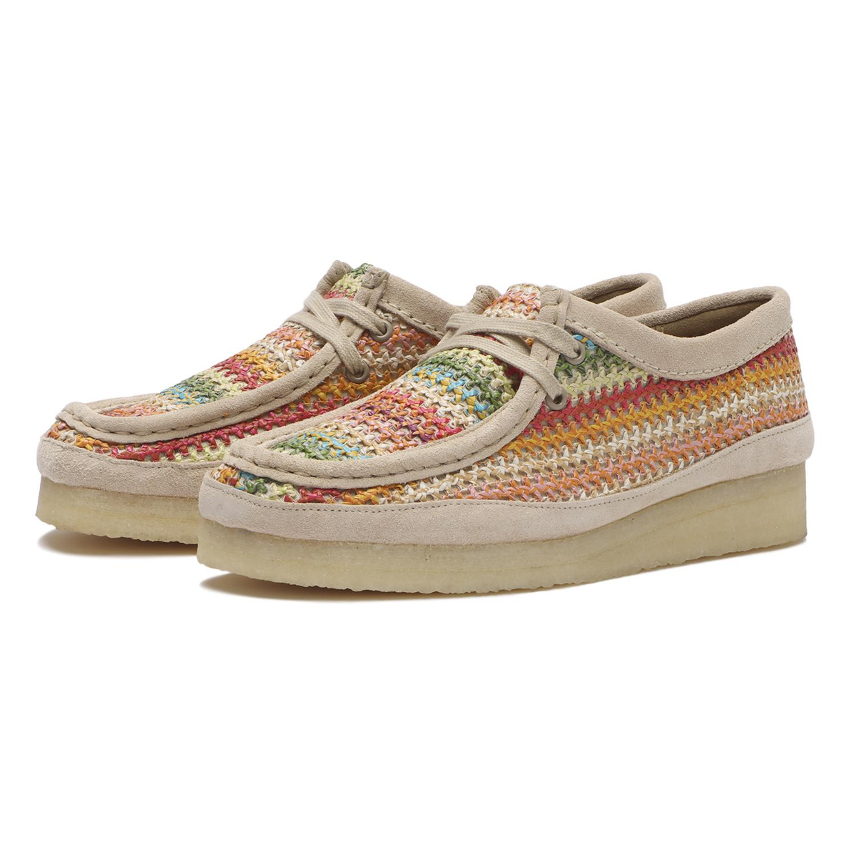 Clarks Wallabee Somerset Collection Multi Raffia 26180170 UK 4-13 Clarks Wallabee Somerset Collection Multi Raffia 26180170 UK 4-13