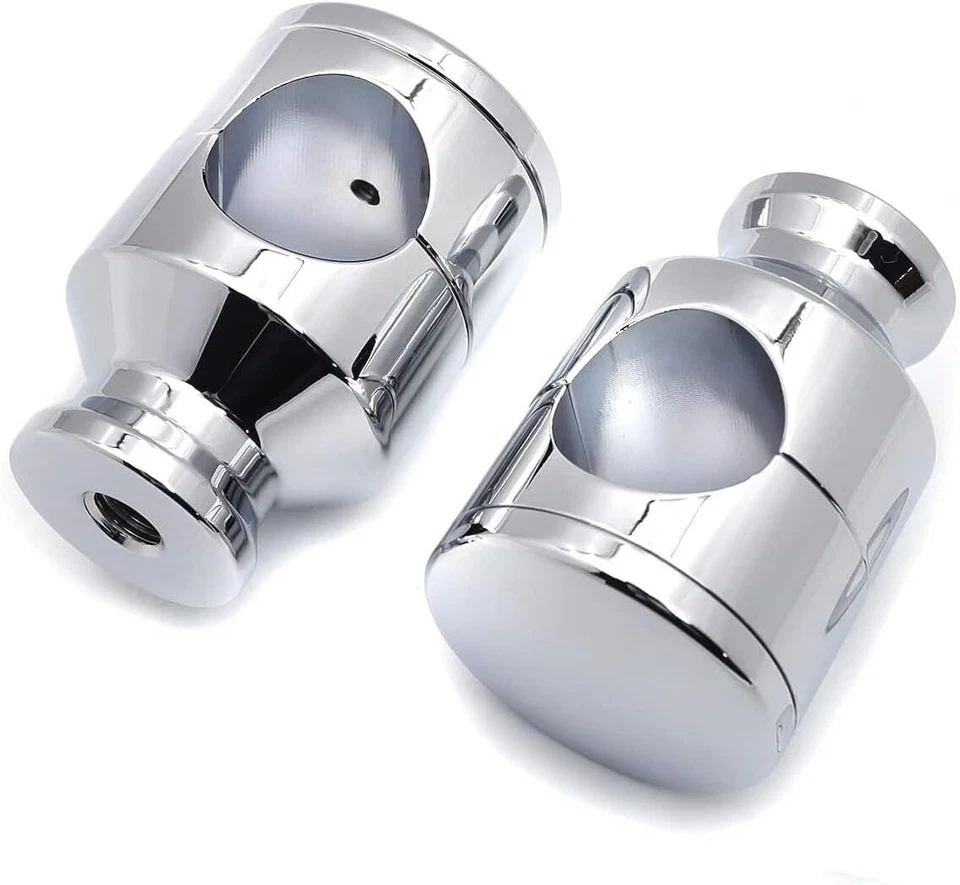 Elevadores de manillar de montaje cromados rectos de 2" de elevación 1 1/4" 1,25" para Harley Foto 3 de 4