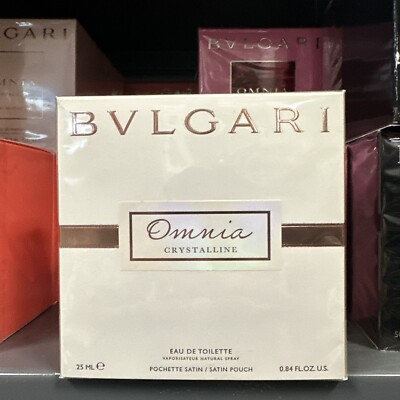 Bvlgari Omnia Crystalline 25 Ml 084 fl oz Eau de Toilet Spray For Women SEALED