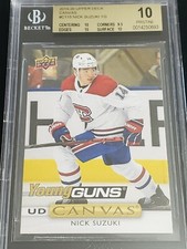 Nick Suzuki 2019-20 Upper Deck Young Guns Canvas Rookie BGS Graded 10 Pristine