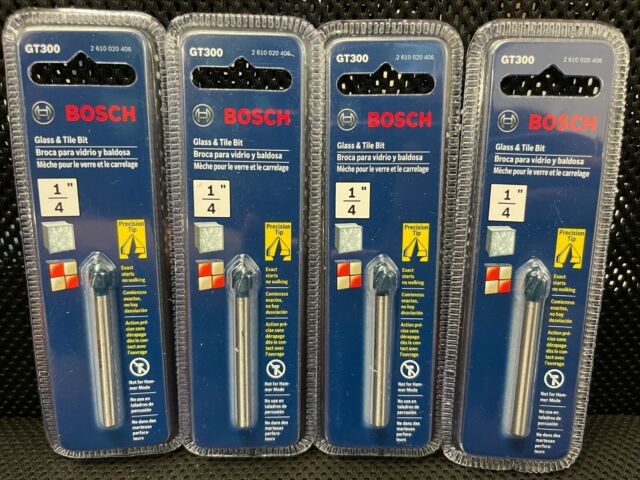 LOT OF 4 BRAND NEW Bosch GT300 1/4" Precision Glass & Tile Bit GT300