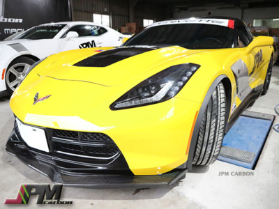 JPM R1 Carbon Fiber Front Bumper Spoiler Lip for 2014+ Corvette C7 Z51