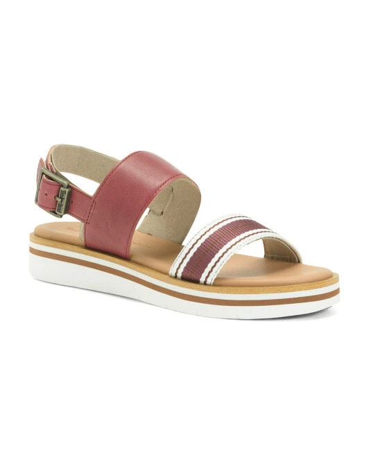 NUOVI SANDALI TIMBERLAND IN PELLE ROSSA TAGLIA 8 5 M