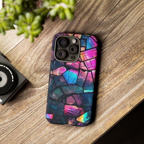 Pink Iridescent Stained Glass Phone Case for iPhone, Samsung Galaxy, Pixel - 第 10/173 張圖片