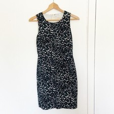 J. Crew cheetah print cotton sheath dress #A5222 green black 00